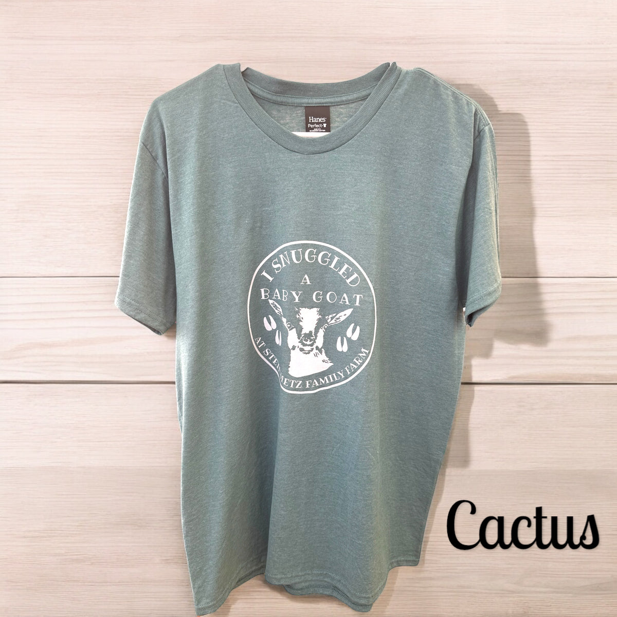 I Snuggled a Baby Goat Adult Short Sleeve Shirt