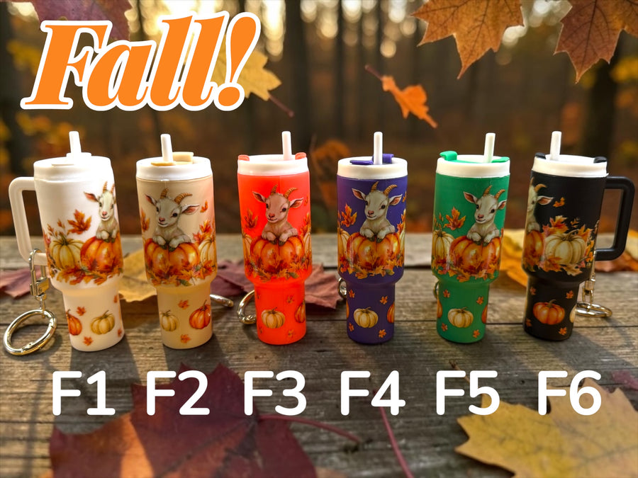Mini Tumbler Goat Keychains