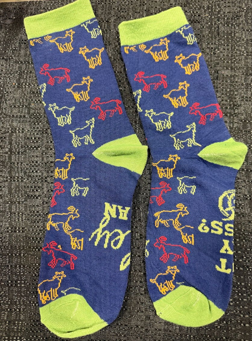 Goat Socks w/ Sayings