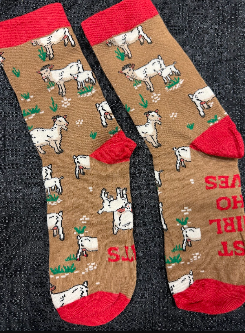 Goat Socks w/ Sayings
